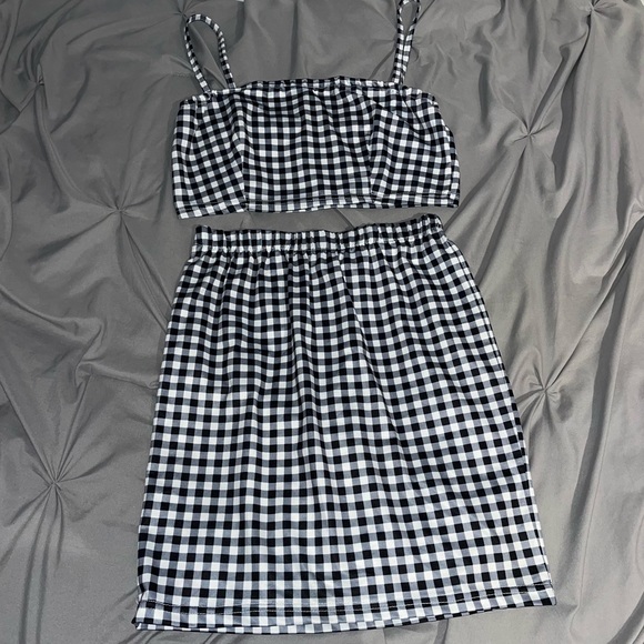 Gingham Skirt & Tank Matching Set - Picture 1 of 4